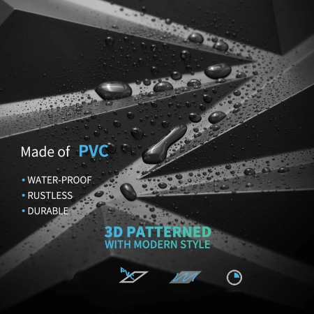 Panele ścienne Art3d 3D czarne 30x30 cm 50 sztuk do dekoracji wnętrz