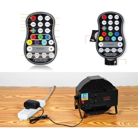 Reflektor LED U`King ZQ01641 z pilotem, RGB, akumulator 6000 mAh, 4 szt.