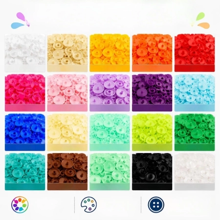SZCZYPCE ZATRZASKOWE ilauke T5 plastikowe 400 sztuk odzież pieluchy