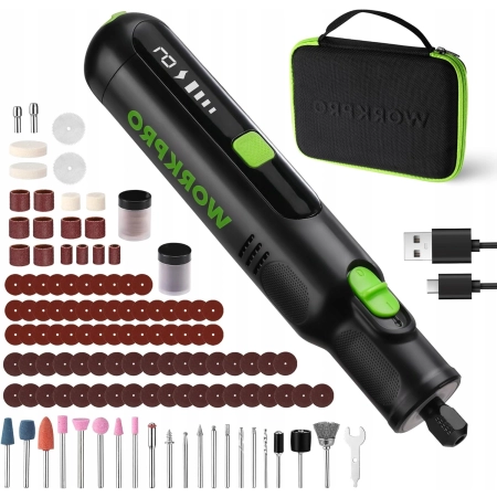 WORKPRO ZESTAW MINI SZLIFIEREK ELEKTRYCZNYCH 7,2 V 227 G LED