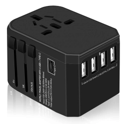 GSM Uniwersalny adapter podróżny 224+ Kraje 4x USB Wtyczka UK / EU / USA