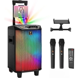 TONOR K60 Maszyna głośnik do karaoke Bluetooth dla dorosłych 2 mikrofony