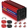TAGEEBLU Czysty Falownik przetwornica napięcia 12V 4000W z 2 gniazdami AC