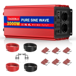 PRZETWORNICA NAPIĘCIA TAGEEBLU 24 V O MOCY 3000 W 2 GNIAZDKA, WYŚWIETLACZ