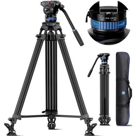 SIRUI AM-25S Statyw Aluminiowy 190cm z Głowicą Fluidową do Kamer i DSLR