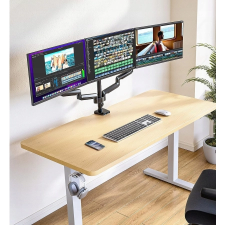 Uchwyt do monitora biurkowego ErGear EGTS5B do 3 ekranów od 13-27'', do 8kg