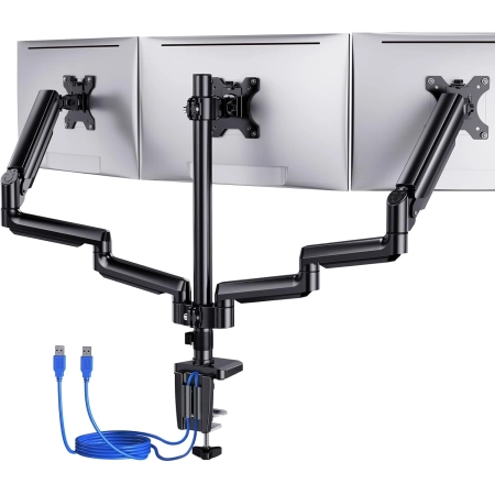 Uchwyt do monitora biurkowego ErGear EGTS5B do 3 ekranów od 13-27'', do 8kg