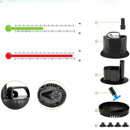 Mini Pompa Wodna 25W 1200L/h Akwarium Fontanna Basen