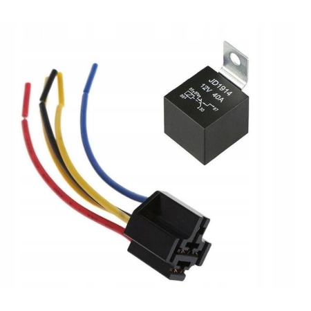 Przekaźnik Samochodowy 5 pin Automat 12V 40A Gniazdo Wiązka JD1914  5szt