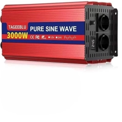 PRZETWORNICA NAPIĘCIA TAGEEBLU 24 V O MOCY 3000 W 2 GNIAZDKA, WYŚWIETLACZ
