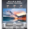 Projektor LCD HPXpro x10 mini biały 1080p 4K 350 ANSI przenośny Smart TV