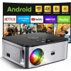 HORLAT T02 Projektor kina domowego 25000 lumenów, Full HD 1080p Android TV