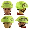 Pokrowiec na kask rowerowy zielony odblaskowy