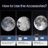 AOMEKIE AO2017 Teleskop Astronomiczny zoom 90X HD 16X 120X 400MM