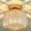Lampa sufitowa kryształowa złota plafon oprawa szkłana nowoczesna glamour