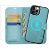 Etui magnetyczne dla iPhone 15 Pro 2in1 OCASAE kolor TURKUSOWY