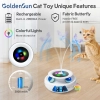 GoldenSun Interaktywna zabawka dla kotów, 3 w 1 ładowana USB, z 6 nasadkami