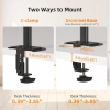 SUPTEK Regulowane Ramie Stojak Taca Na Laptop Uniwersalne 40 cm 360 stopni