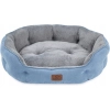 BEDSURE Legowisko Pranie 63x53x20cm Dwustronna Poduszka Niebieskie