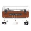 Gramofon HQ-KZ001 Retro Winyl Retrolife Głośniki Bluetooth Drewno