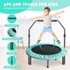 MINI TRAMPOLINA DLA DZIECI SKŁADANA REGULOWANY UCHWYT BEZPIECZNA ZIELONA