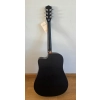 Vangoa Gitara akustyczna czarny mat 4/4 pokrowiec tuner pasek struny