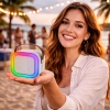PRZENOŚNY ZESTAW KARAOKE GŁOŚNIK RGB MIKROFON USB MINI JACK BLUETOOTH K12