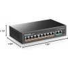 Switch MokerLink POE-F092F z 9 portami PoE+, 2 szybkimi łączami Ethernet