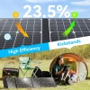 ECOSONIQUE 100W Przenośny Składany Panel Solarny z Podstawką