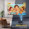 HORLAT T02 Projektor kina domowego 25000 lumenów, Full HD 1080p Android TV