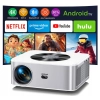 Projektor HORLAT T02 LED Wbudowany Głośnik 4K ANDROID SMART Biały