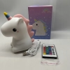 Silikonowa lampka nocna LED RGB dla dzieci w kształcie jednorożca