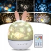 URAQT Projektor Gwiazd z Muzyką, Lampka Nocna dla Dzieci, Pilot, 360°