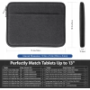 MOKO Pokrowiec na tablet 9-11 cali torba ochronna wsuwka miękki 28 cm szary