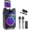 Głośnik Karaoke z 2 Mikrofonami UHF, Przenośna Maszyna Bluetooth MTS10-2