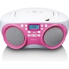 Lenco SCD-301 przenośny odtwarzacz radiowy/CD - różowy