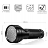 INF Latarka UV z 51 diodami LED 395 nm, wodoodporna