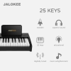 KLAWIATURA FORTEPIANOWA DLA DZIECI DREWNAINY INSTRUMENT 25 KLAWISZY CZARNY