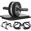 EnterSports Roller brzucha 6 w 1 z taśmą fitness, matą na kolana