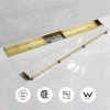 SaniteModar odpływ podłogowy ze stali nierdzewnej 94 cm, złota płytka