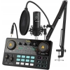 Przenośny Mikser MAONO AU-AM200-S6 z Mikrofonem - Mobilne Studio