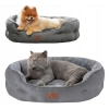 BEDSURE Legowisko dla Kota 63x53 cm | Pranie w Pralce |Antypoślizgowe Szare