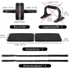 EnterSports Roller brzucha 6 w 1 z taśmą fitness, matą na kolana