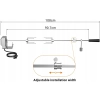 Onlyfire BRK-6031 Uniwersalny chromowany rożen obrotowy 90 cm, 2 igły do mi