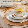 Zestaw naczyń SÄNGER Korfu dla 8 osób, zestaw talerzy 24-elementowy