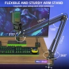 ZEALSOUND A68S Zestaw mikrofonowy USB, gamingowy RGB, statyw i wysięgnik