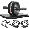 EnterSports Roller brzucha 6 w 1 z taśmą fitness, pompkami, matą na kolana