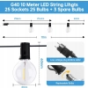 Lampki LED do użytku na zewnątrz, 10m żarówka x25 + 3 zapasowe G40 IP44