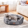 BEDSURE Legowisko dla Kota 63x53 cm | Pranie w Pralce |Antypoślizgowe Szare