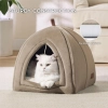 Bedsure Domek Legowisko dla Kota 2w1 40x40 cm Składana Jaskinia z Poduszką
